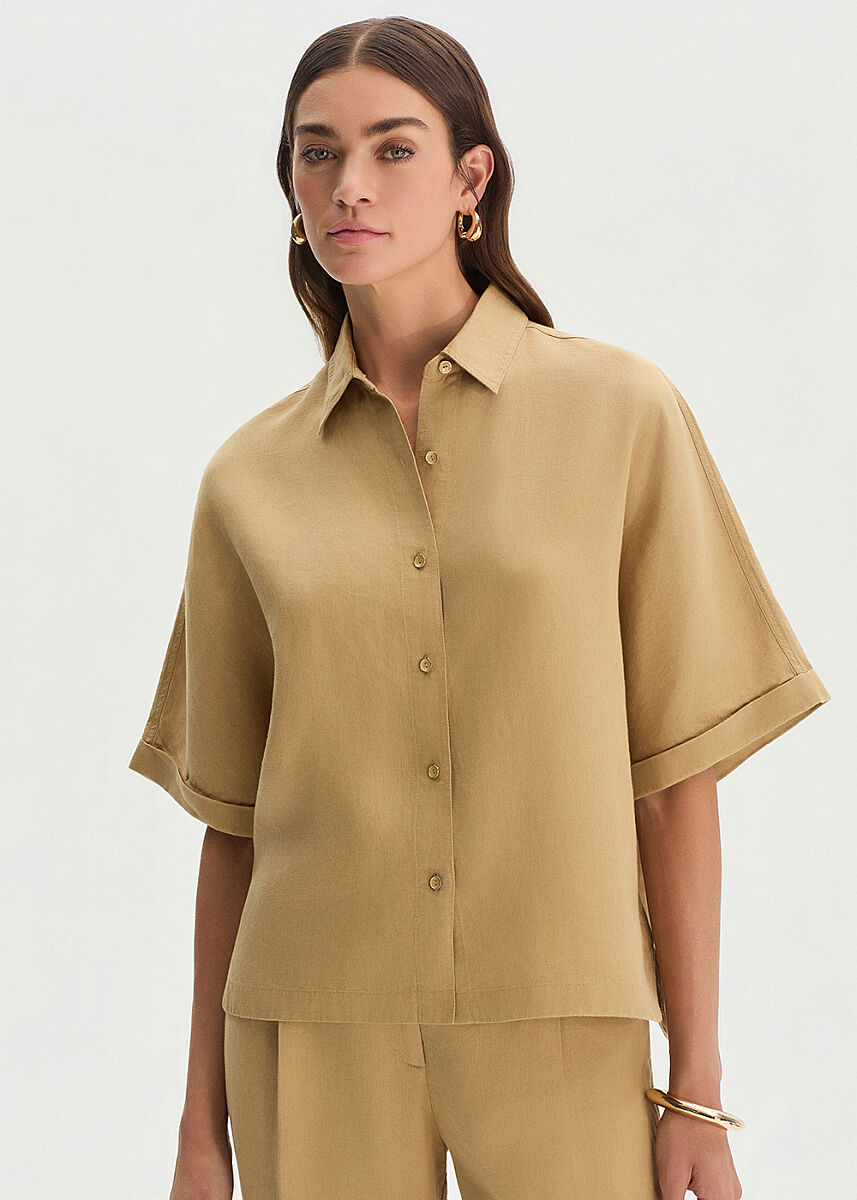 DESERT LINEN OVERSIZE TOP - KNITSS