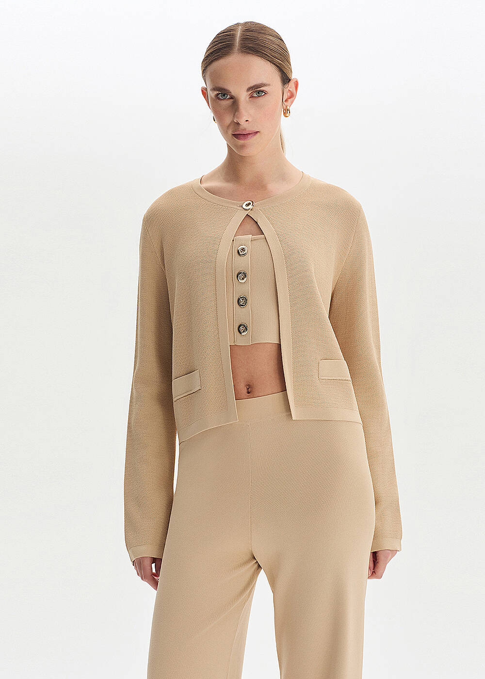 Desert Regular Fıt Knıt Jacket - 1