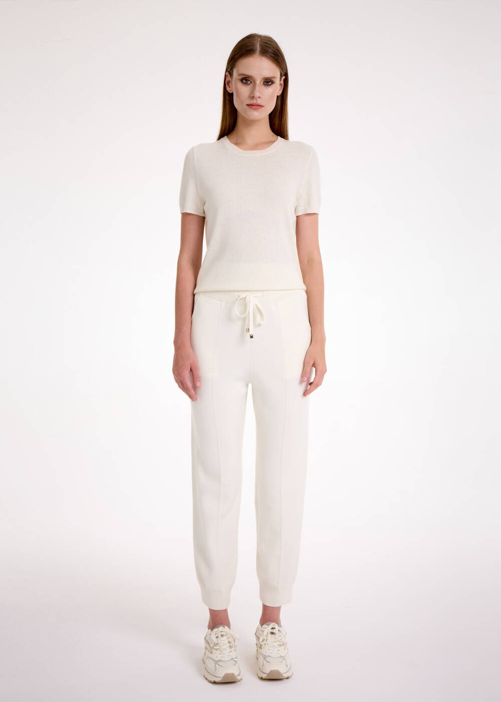 Ekru Triko Jogger Pantolon - 2