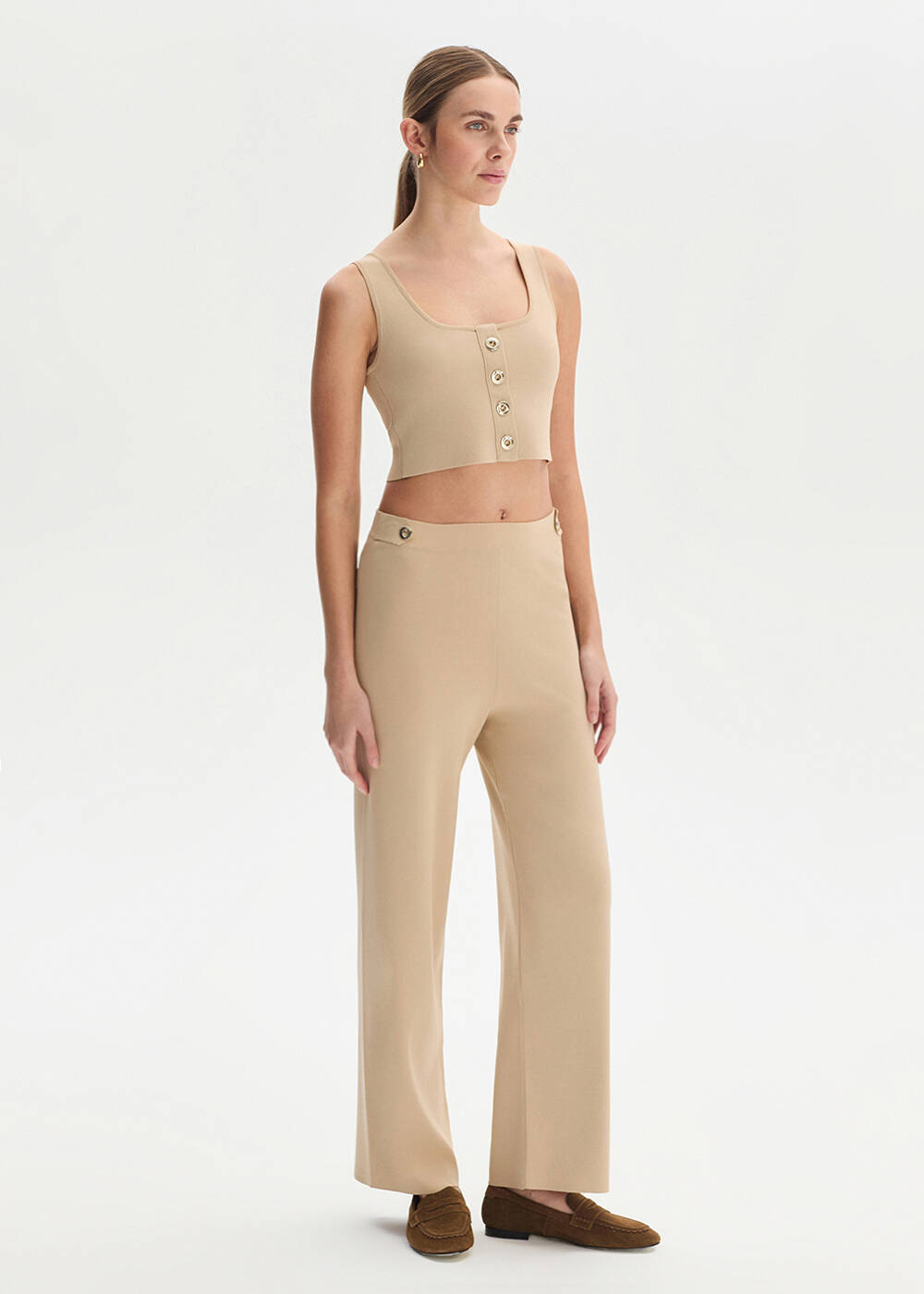 Epaulette Detaıled Desert Knıt Pants - 2