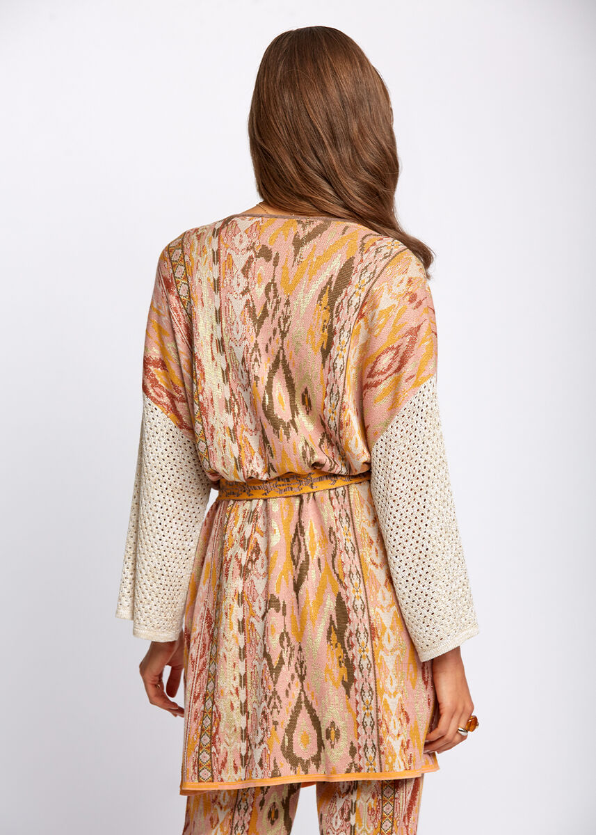 Etnik Desenli Jakar Örgü Kimono · 3