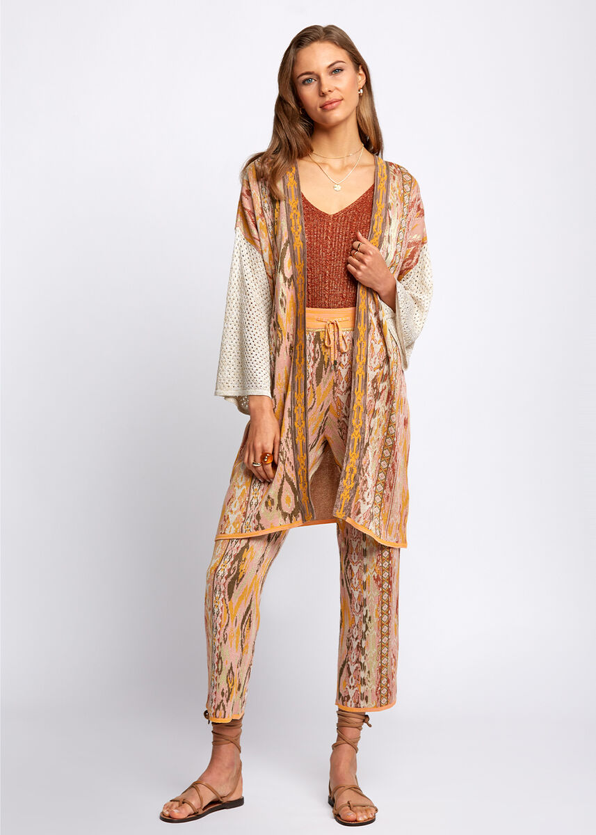 Etnik Desenli Jakar Örgü Kimono · 5