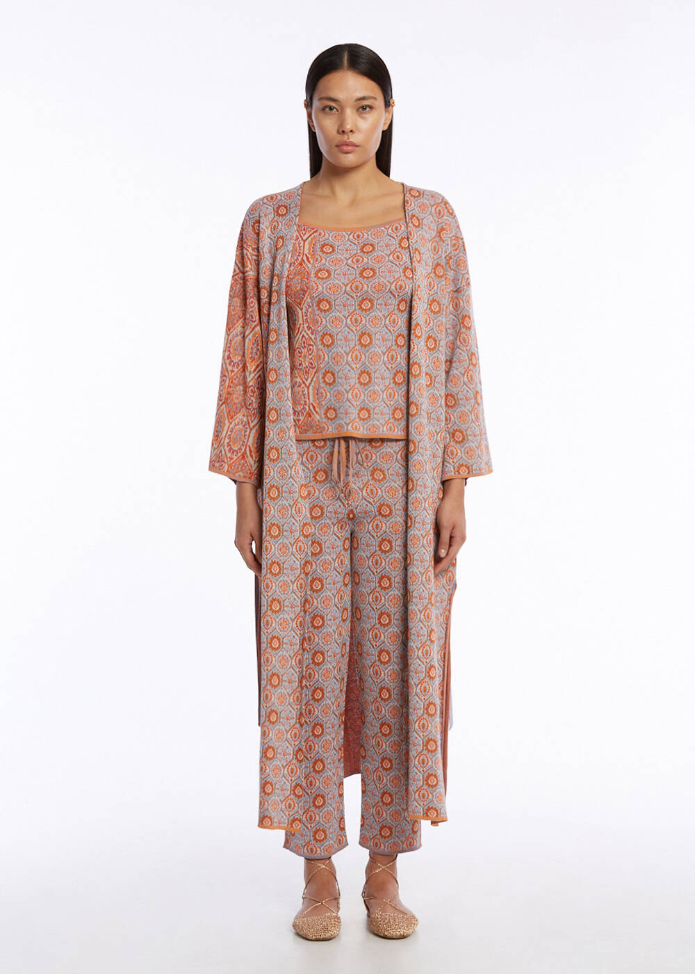 Etnik Jakar Desen Triko Kaftan - 1