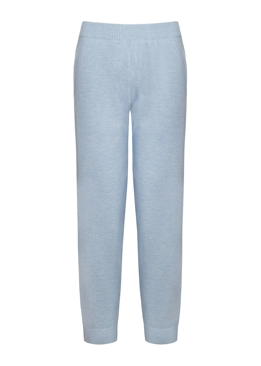 Extra Fine Merino Yün BUZ MaviSİ Triko Pantolon · 6