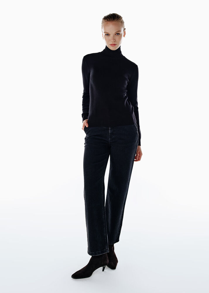 Extrafıne Merino Yün Karışımlı Triko Siyah - KNITSS (1)