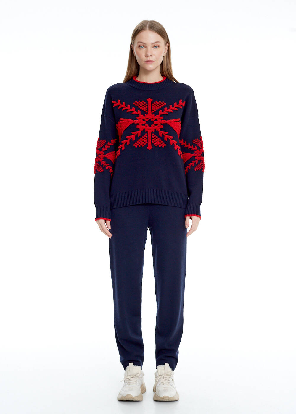 Extrafıne Navy Merino Wool Knit Pants - 2