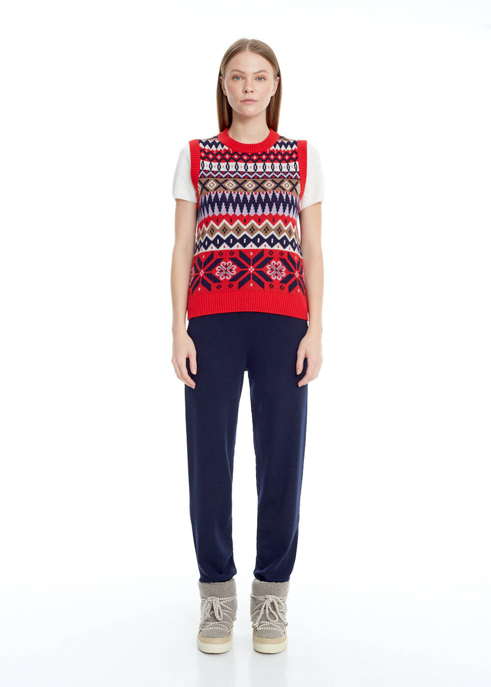 FAIR ISLE PATTERNED MERINO WOOL VEST - 2