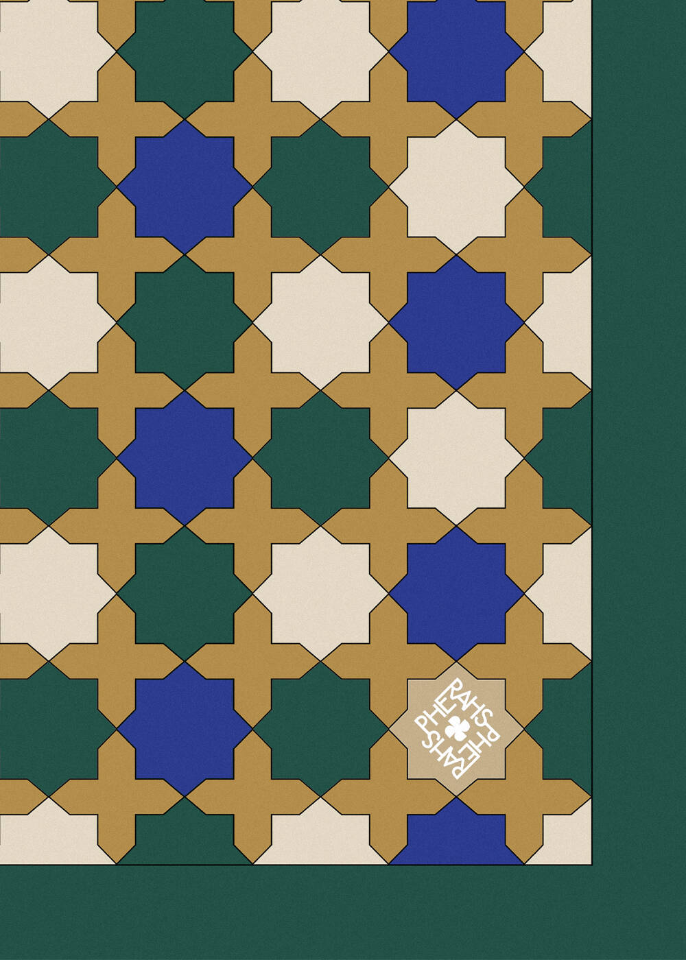 Geometrik Desenli Saf İpek Fular - Pherahs - 2