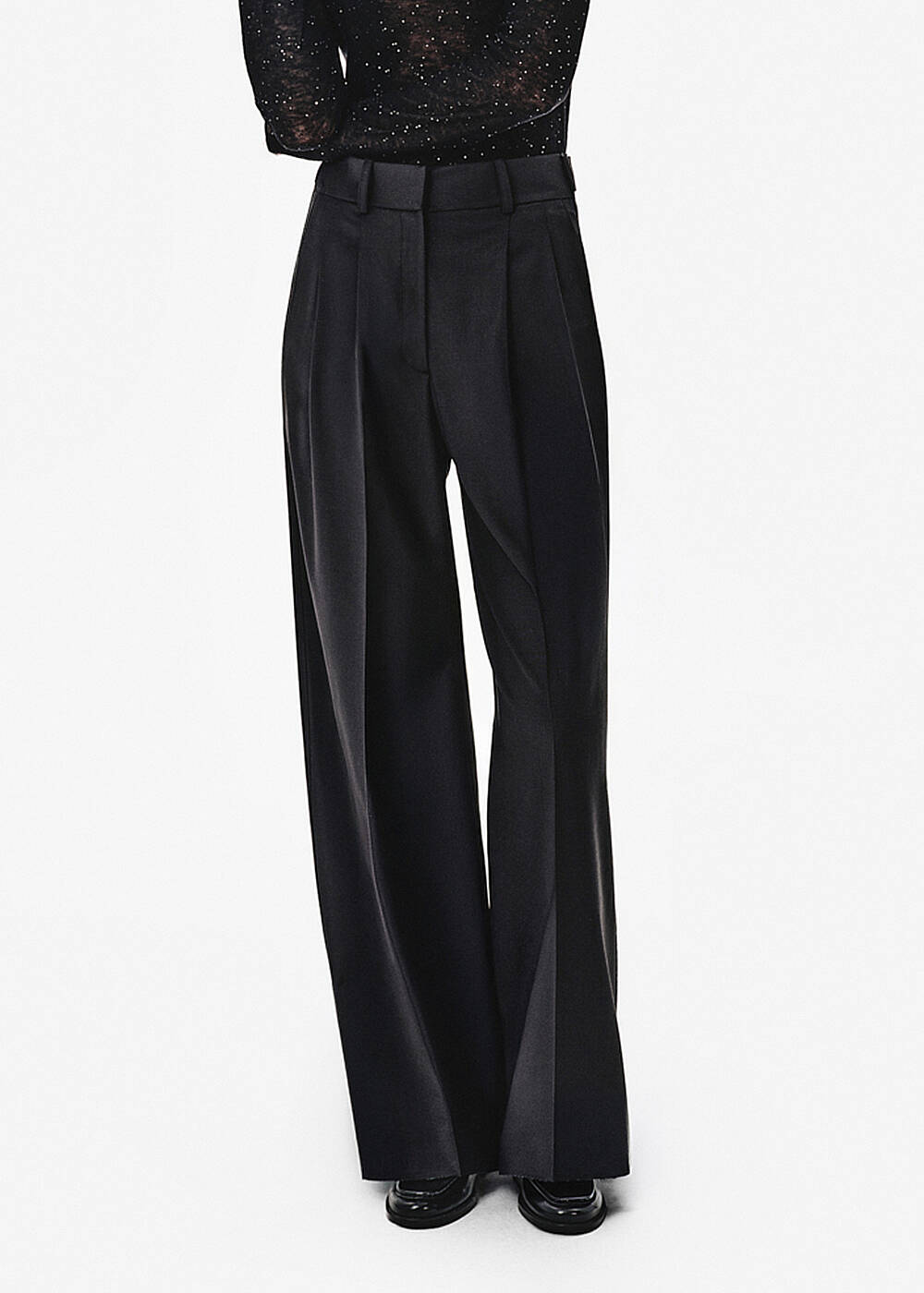 High Waist Black Flare Pants - 2