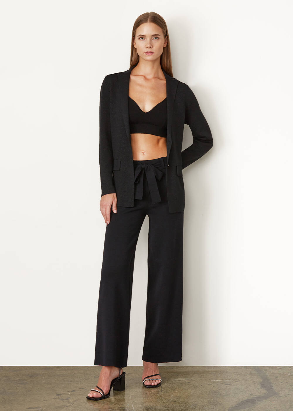Işıltılı Siyah Rahat Kesim Blazer Ceket - 2
