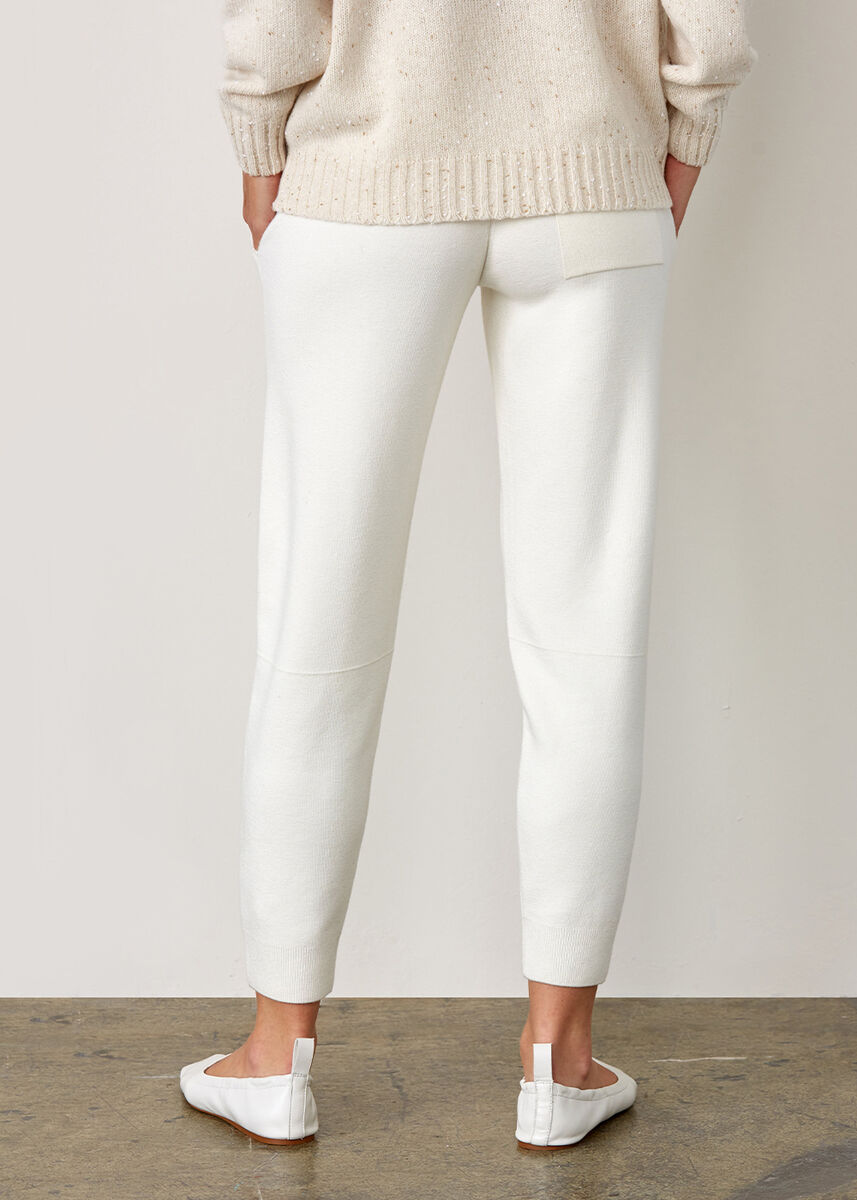 İtalyan İplik Triko Ekru Jogging Pantolon · 3