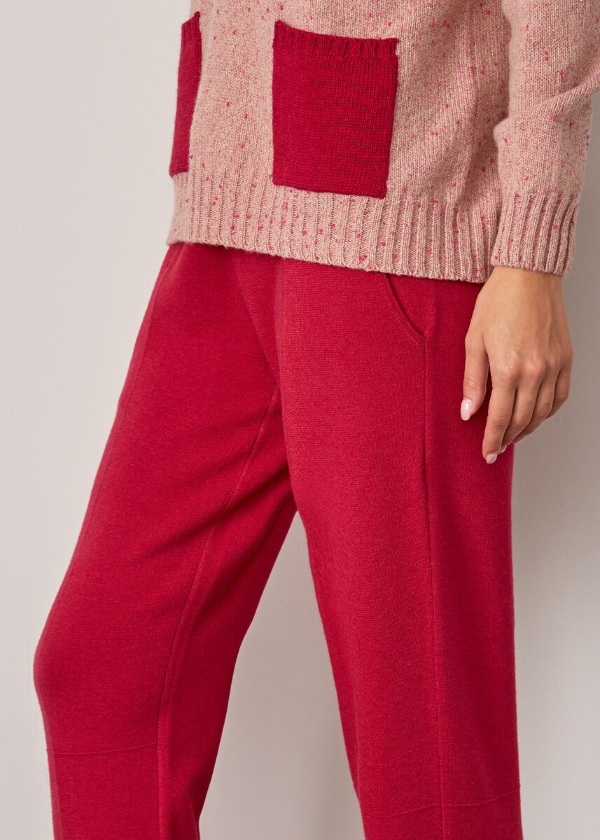 İtalyan İplik Triko Fuşya Jogging Pantolon · 6