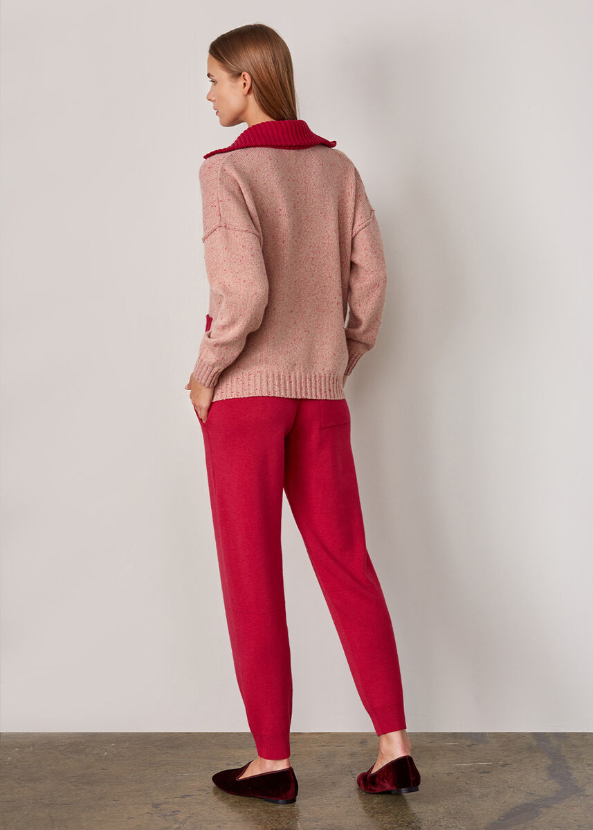 İtalyan İplik Triko Fuşya Jogging Pantolon · 7