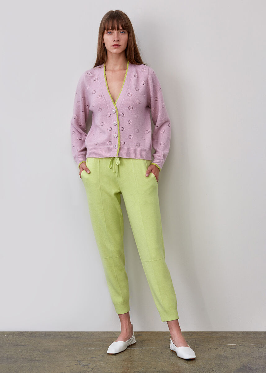 İtalyan İplik Triko Yeşil Jogging Pantolon · 2
