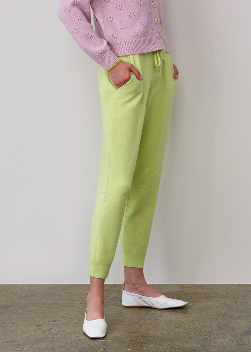 İtalyan İplik Triko Yeşil Jogging Pantolon · 4