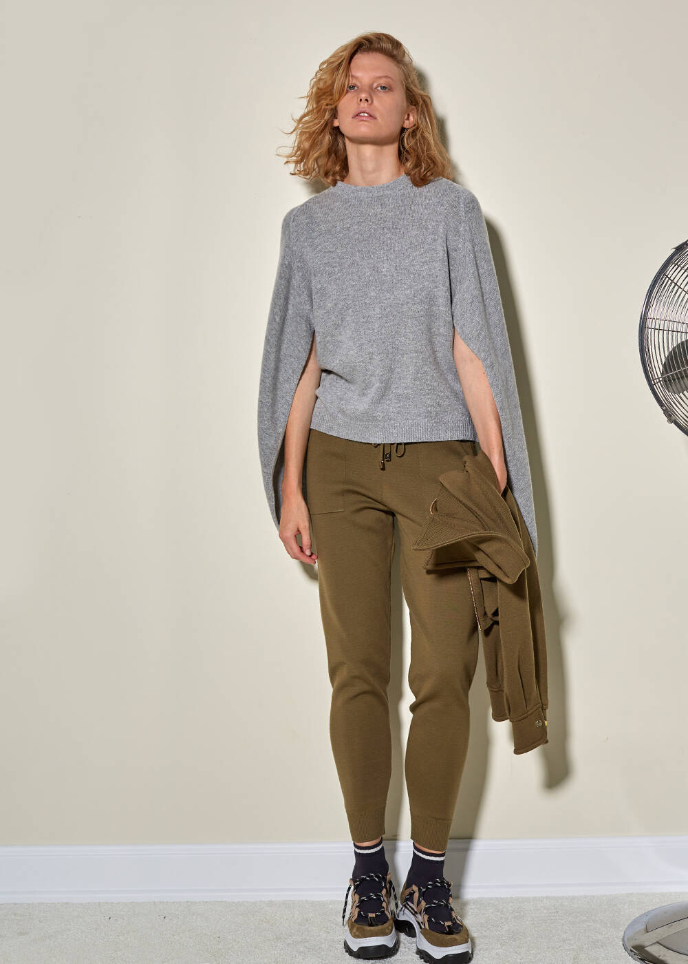 İtalyan Yün Kaşmir Gri Kazak - 2