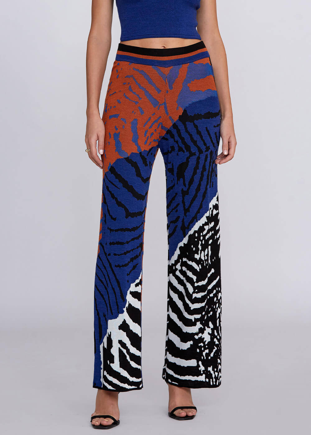 Jacquard Detailed Loose Fit Knit Pant - 1