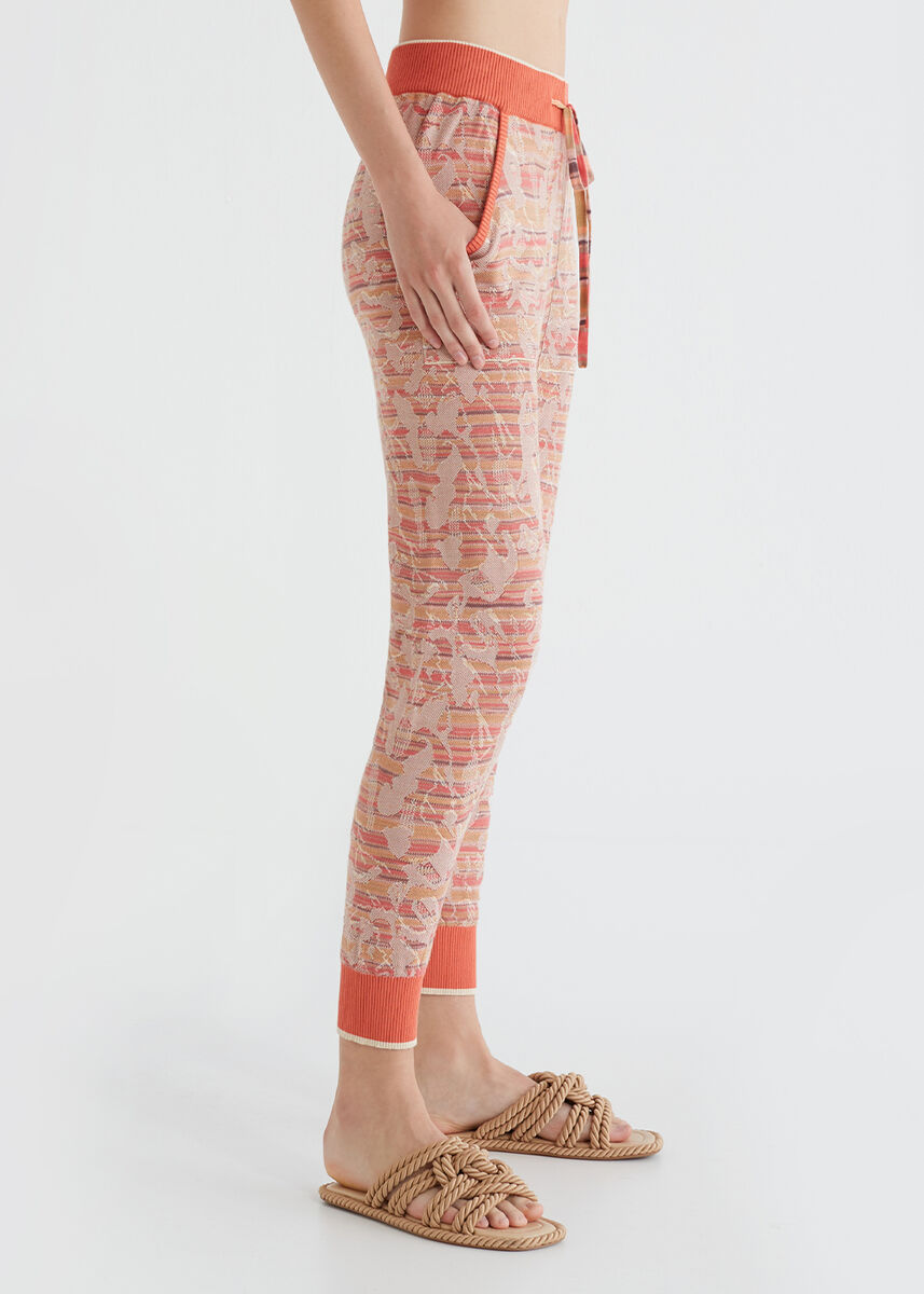 Jakarlı Mercan Rengi Triko Jogging Pantolon · 4