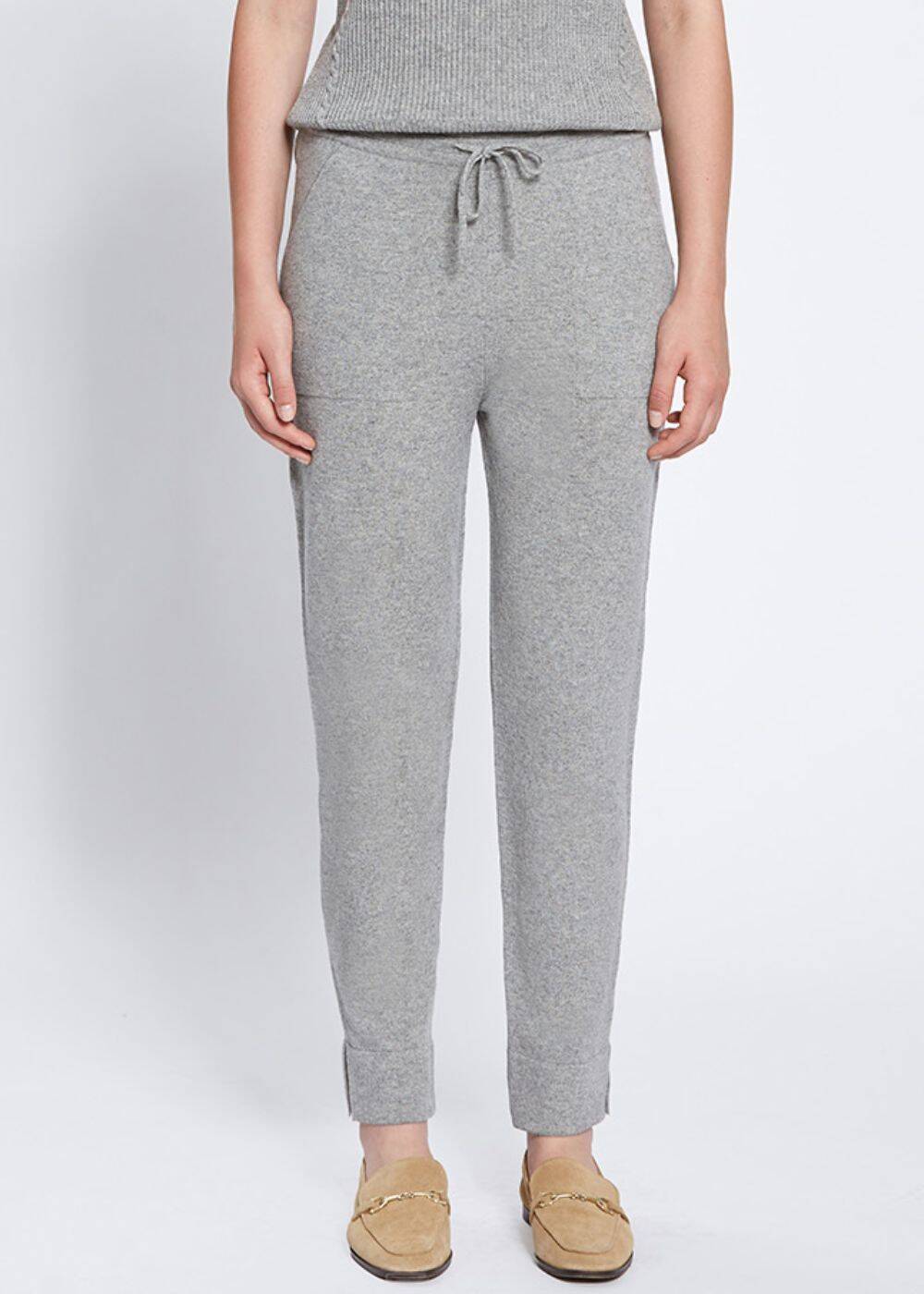 Kaşmir Gri Triko Jogger Pantolon - 2