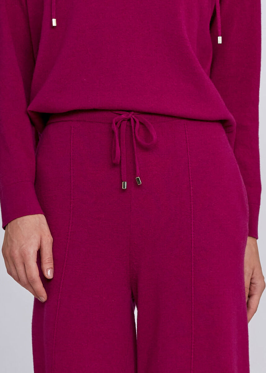 Kaşmir Karışımlı Bağcıklı Pembe Triko Pantolon · 7