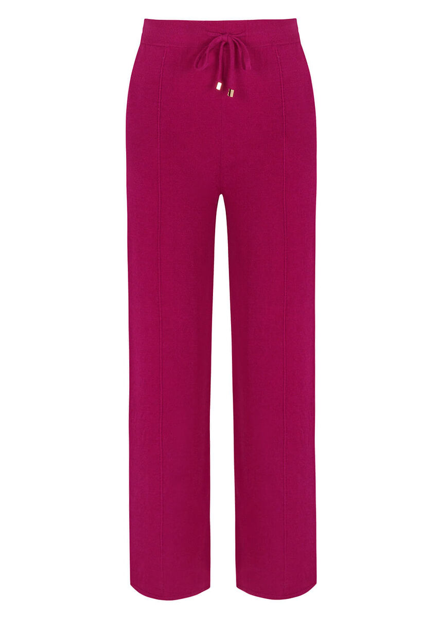 Kaşmir Karışımlı Bağcıklı Pembe Triko Pantolon · 8