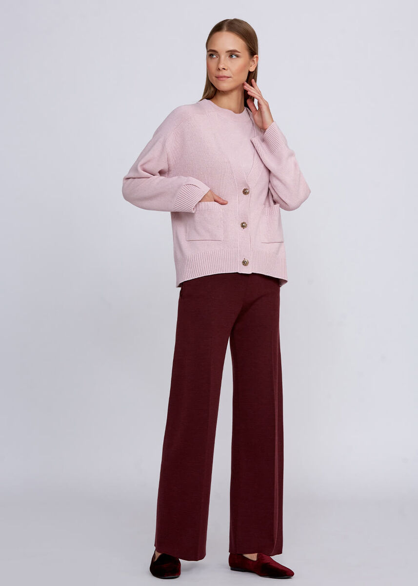 Kaşmir Karışımlı Açık Pembe Triko Hırka · 5