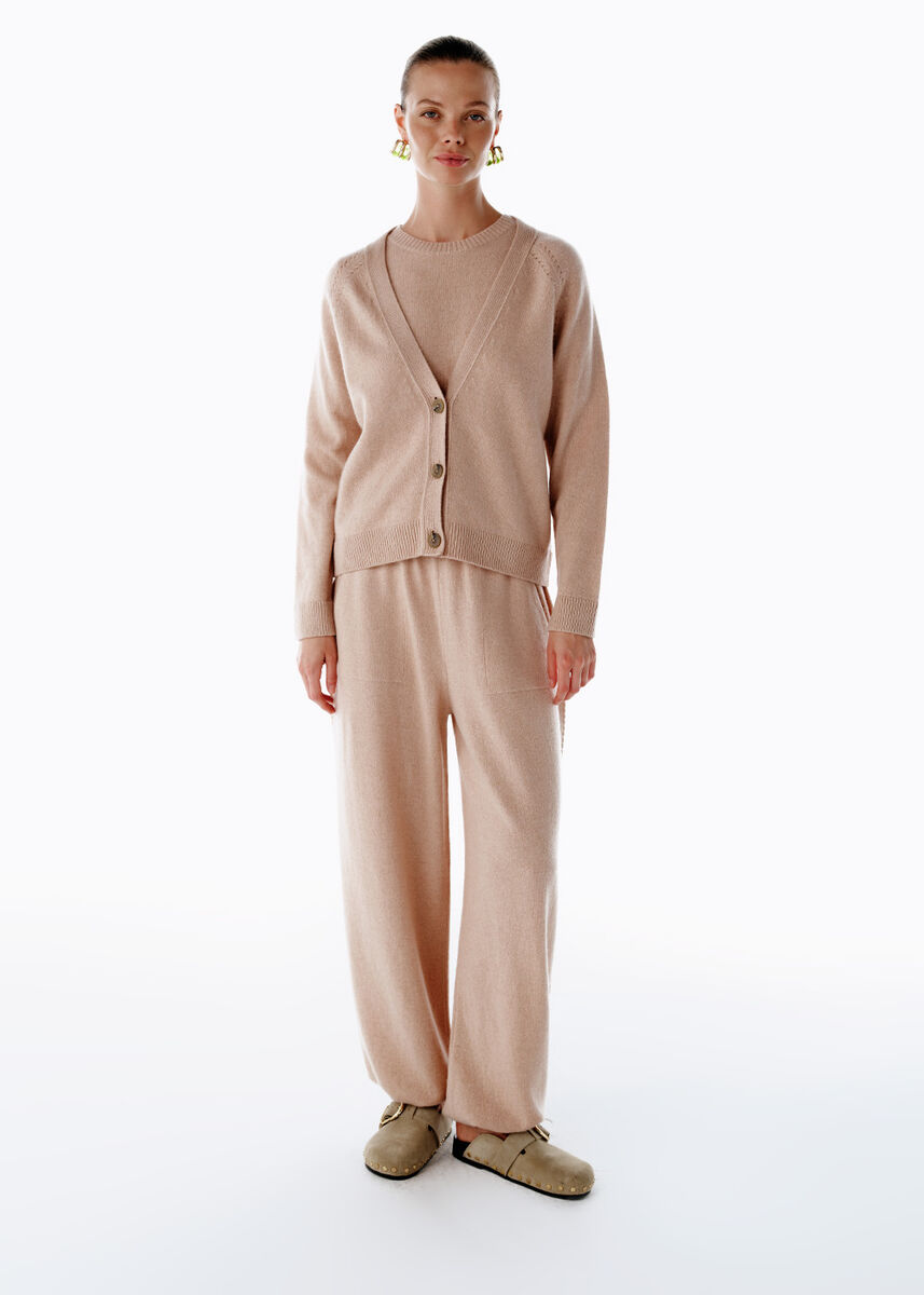 Kaşmir Triko Pantolon Pudra - KNITSS