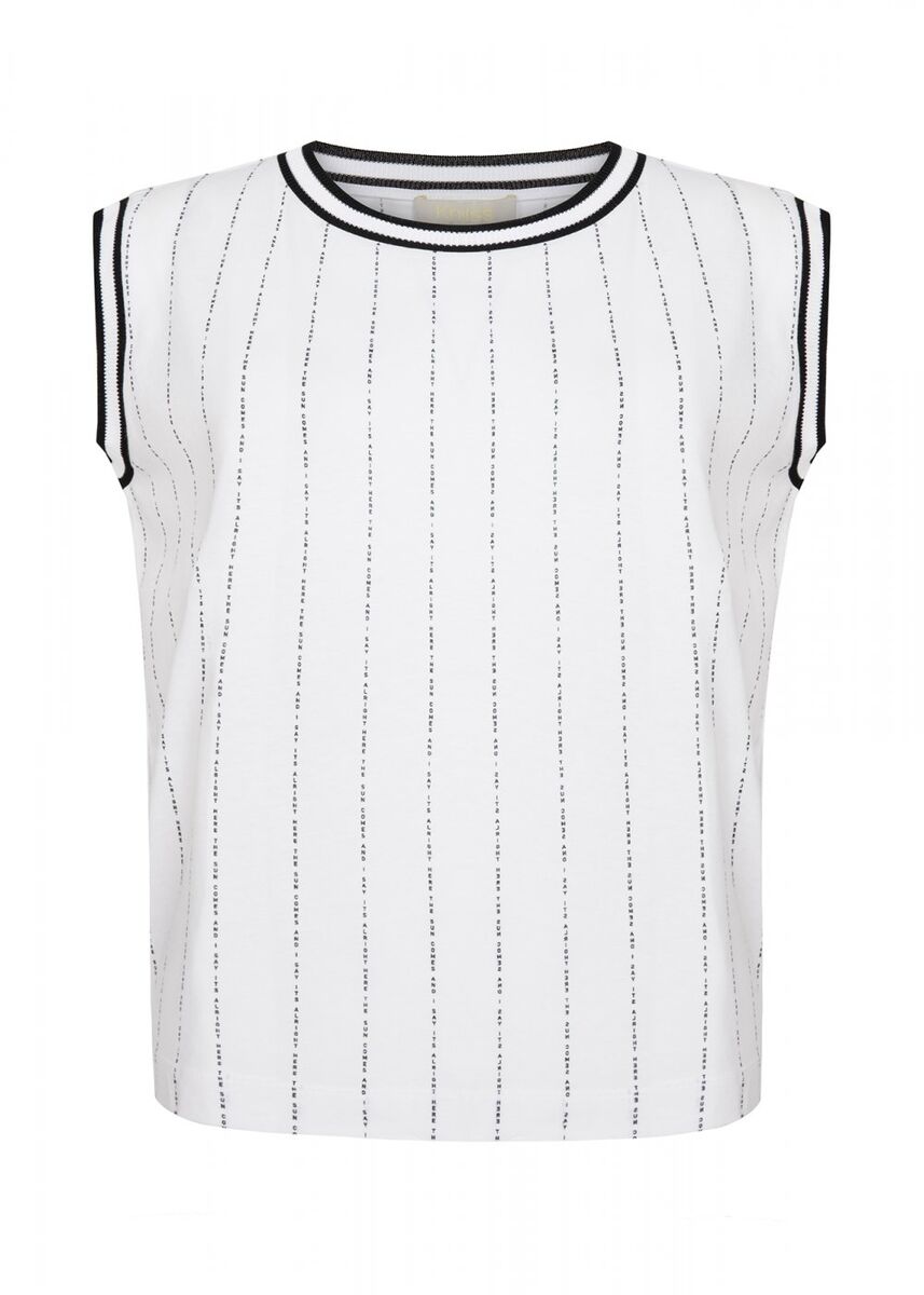 Kolsuz Beyaz Pamuk T-Shirt · 6