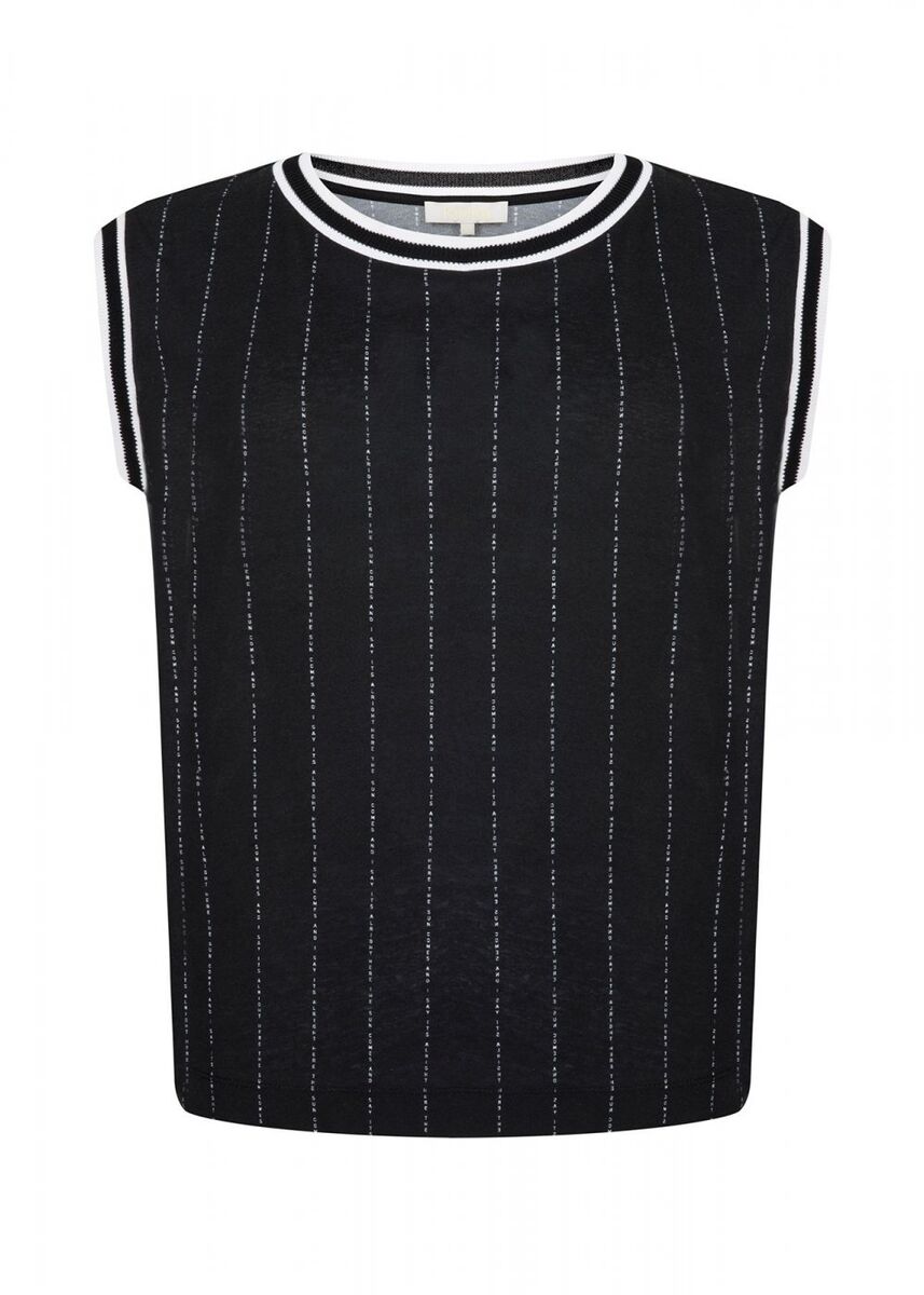 Kolsuz Siyah Pamuk T-Shirt · 8