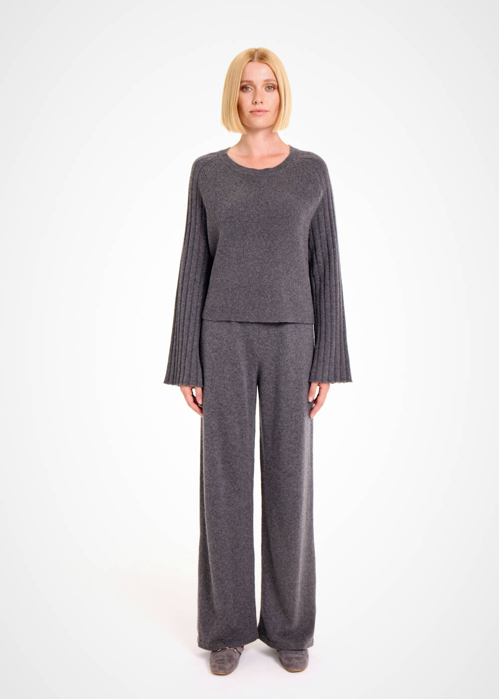 Koyu Gri Oversize Kaşmir Triko - 2