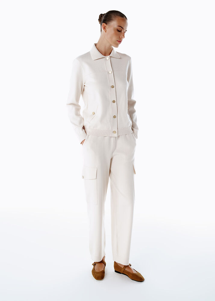 Krem Triko Kargo Pantolon - KNITSS (1)