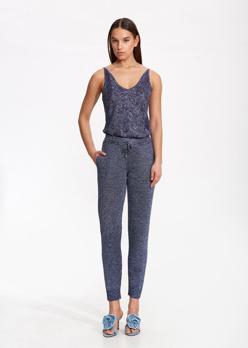 Lacivert Triko Jogger Pantolon - KNITSS