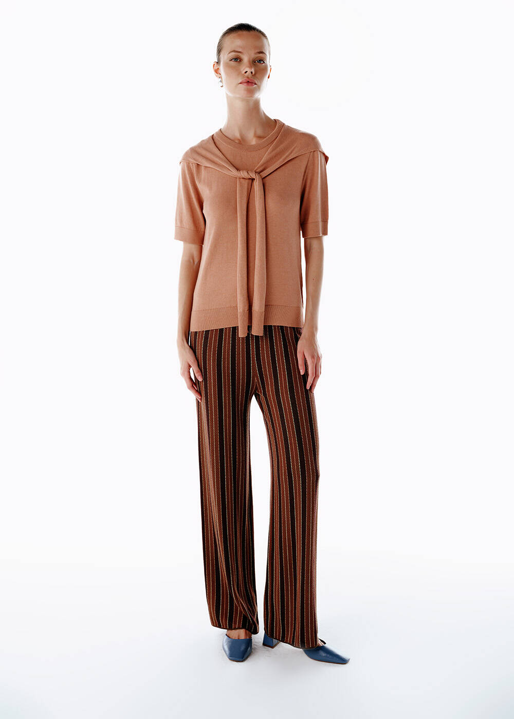LAYERED DETAILED KNIT TOP PINK CLAY - 2