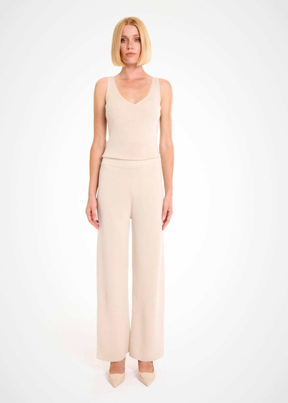 MERINO WOOL BLEND PANNA KNIT PANTS - 2