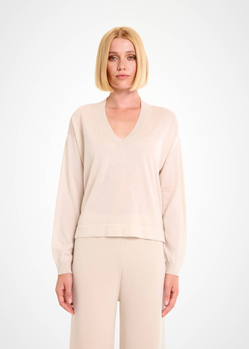 MERINO WOOL BLEND PANNA SWEATER - 1