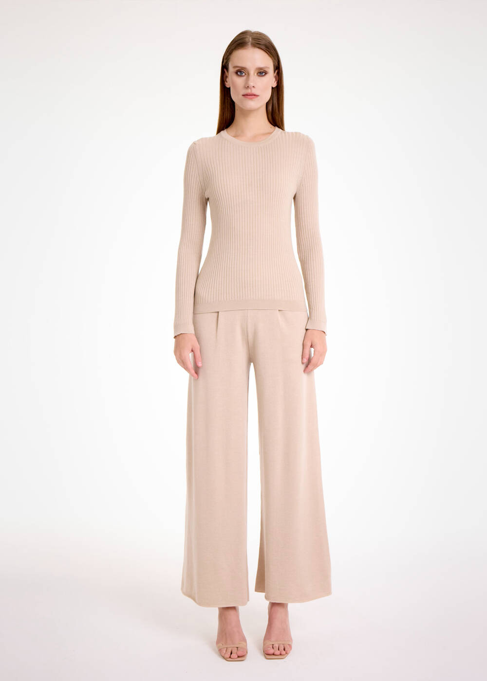 MERINO WOOL NATURAL KNIT TOP - 2