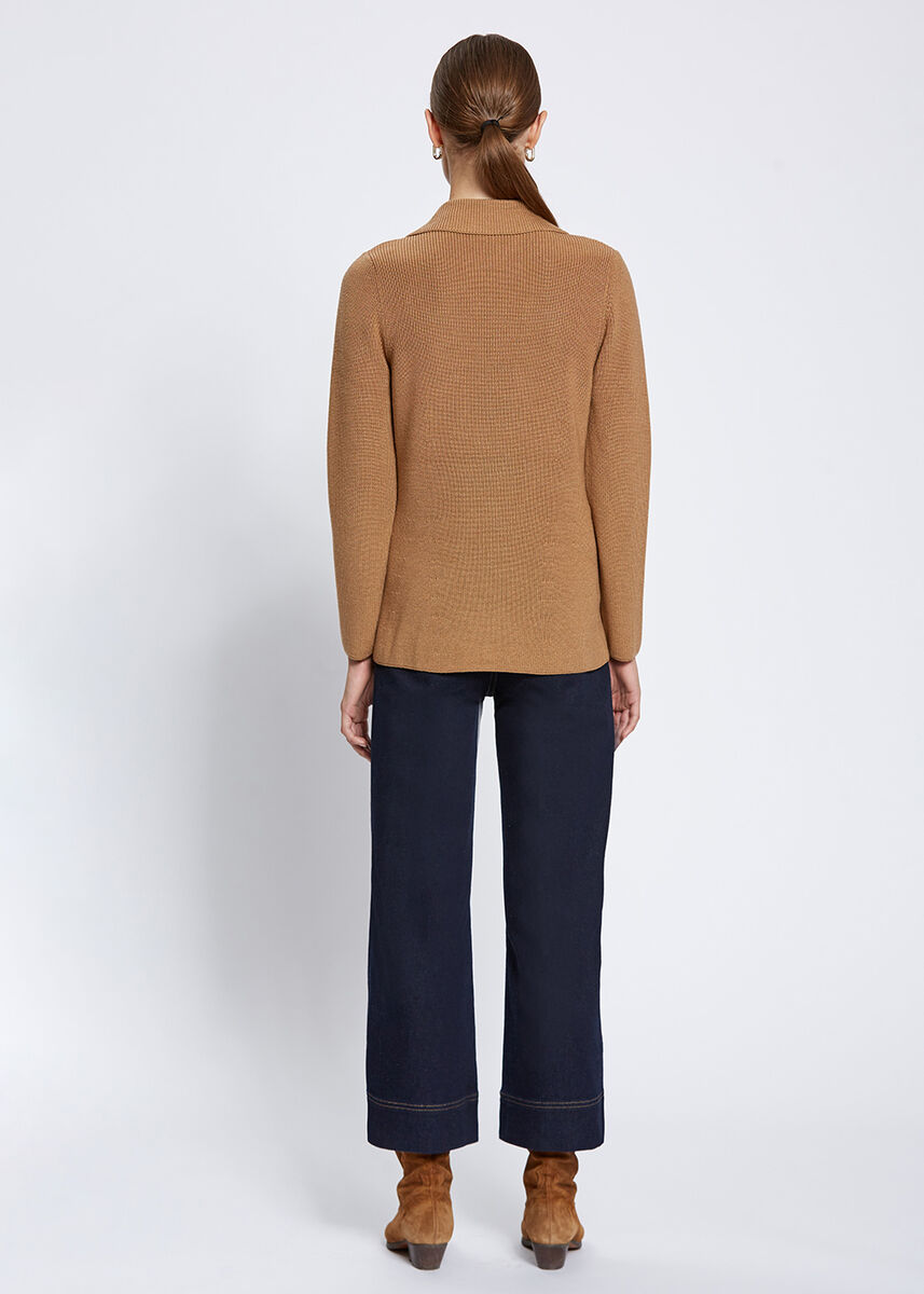 Merino Yün Camel Triko Ceket · 5