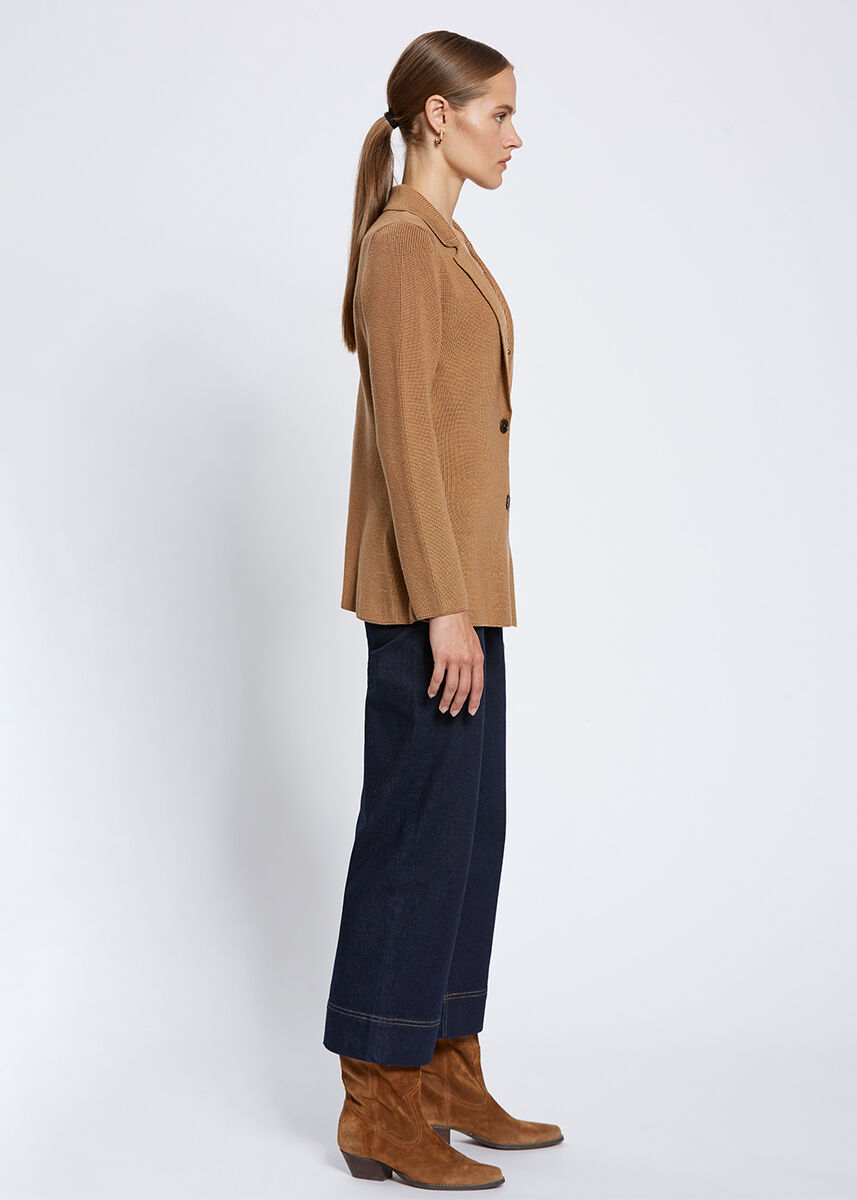 Merino Yün Camel Triko Ceket · 4