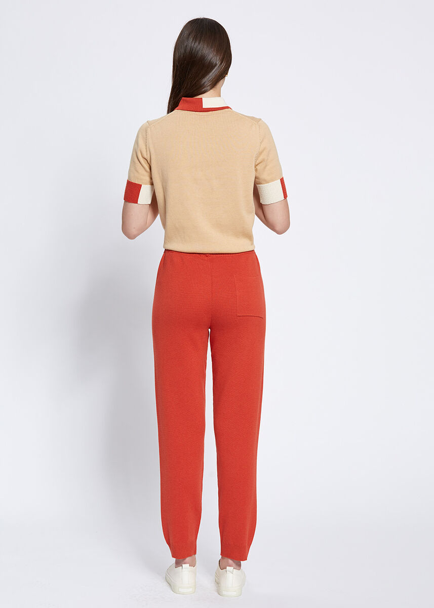 Merino Yün Karışımlı Turuncu Triko Pantolon · 5