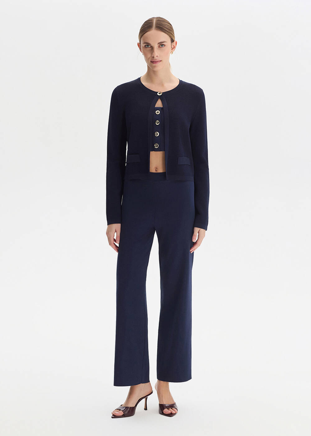 Navy Regular Fıt Knıt Jacket - 2