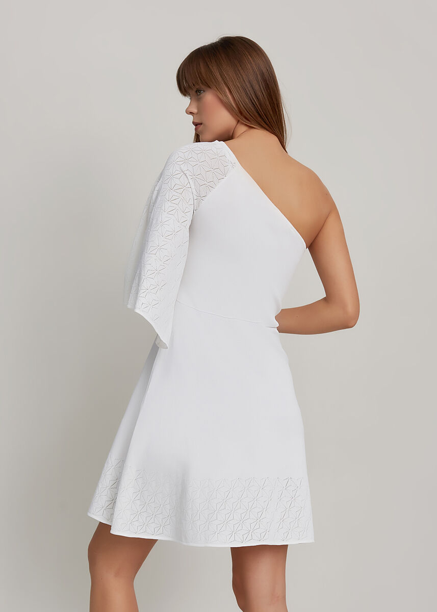 knitted one shoulder dress