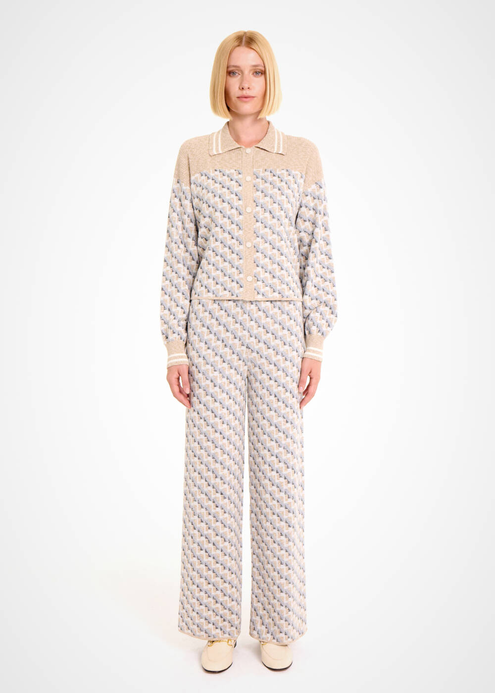 ORGANIC COTTON BLEND KNIT PANTS - 2