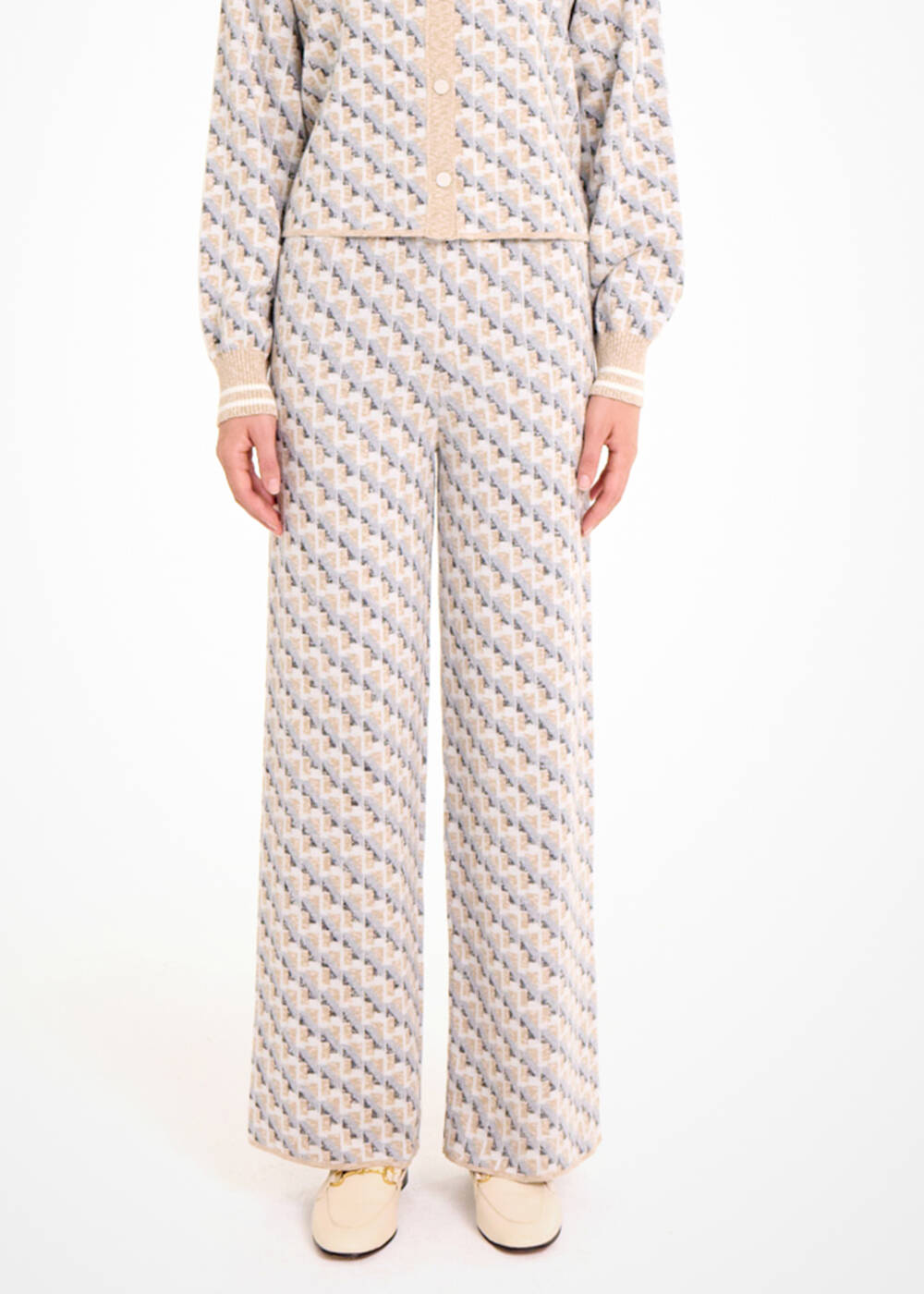 ORGANIC COTTON BLEND KNIT PANTS - 1
