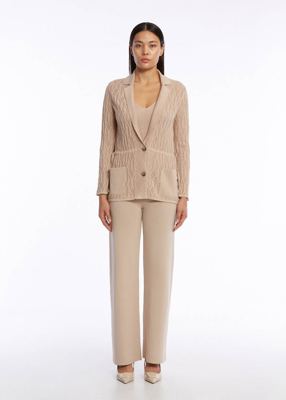 ORGANIC COTTON LINEN DESERT KNIT JACKET - 2