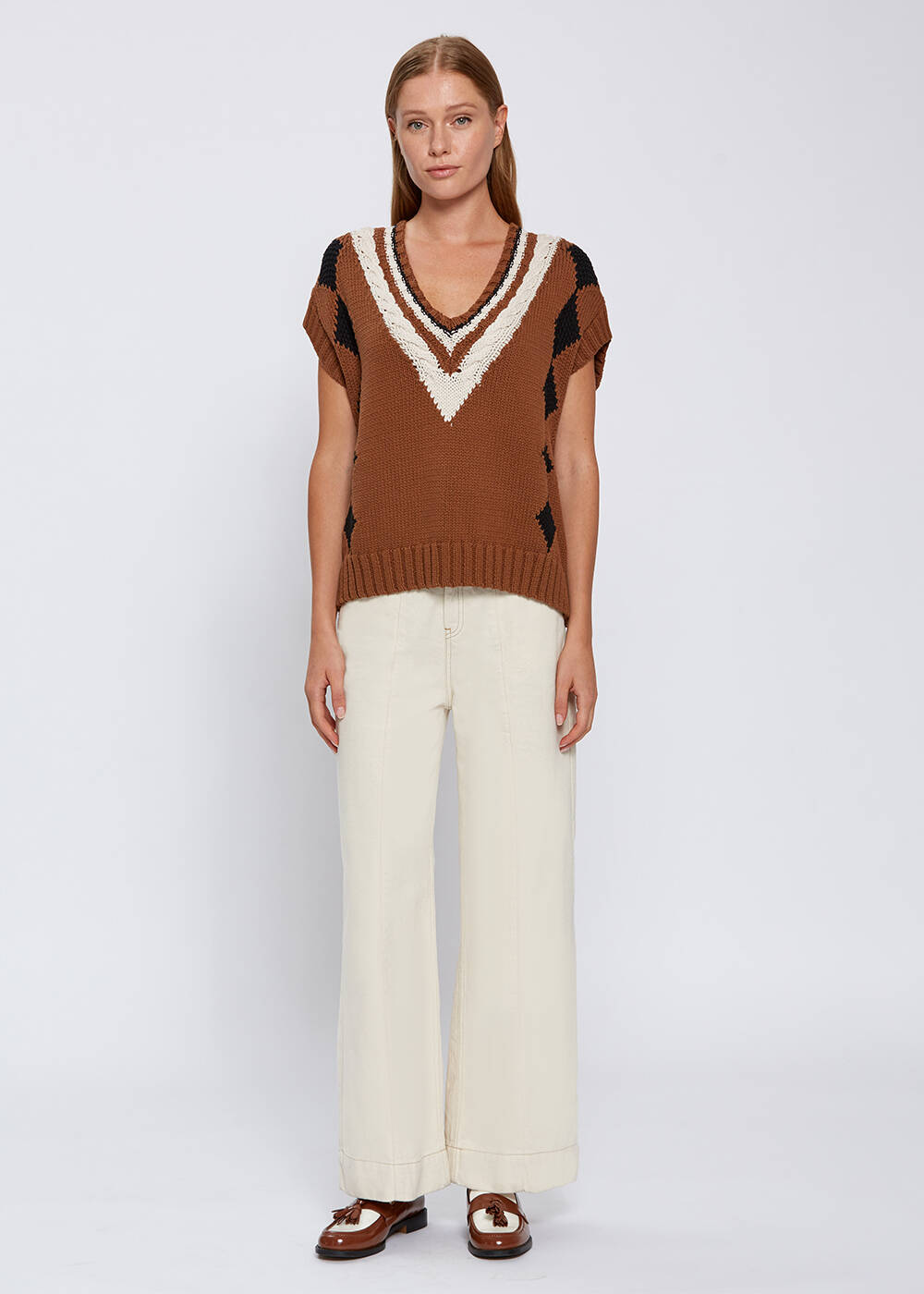 ORGANIC COTTON OVERSIZE KNIT VEST - 2