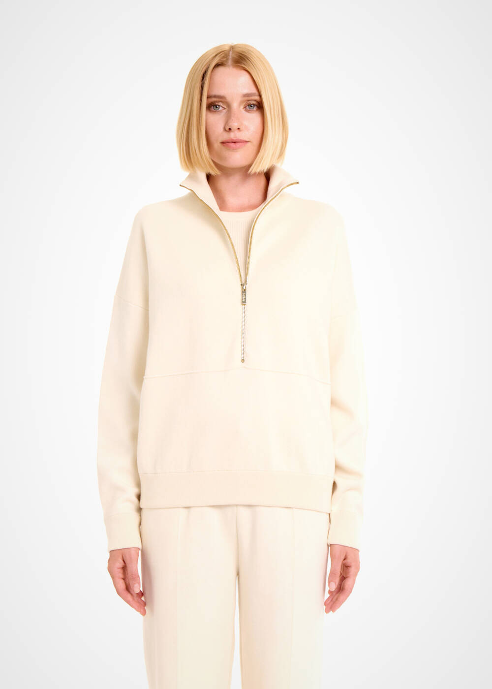ORGANIC COTTON PANNA LOUNGEWEAR SWEATER - 1