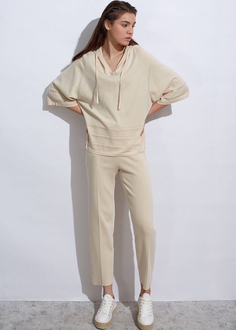 Organic Cotton Sand Knit Top - 2