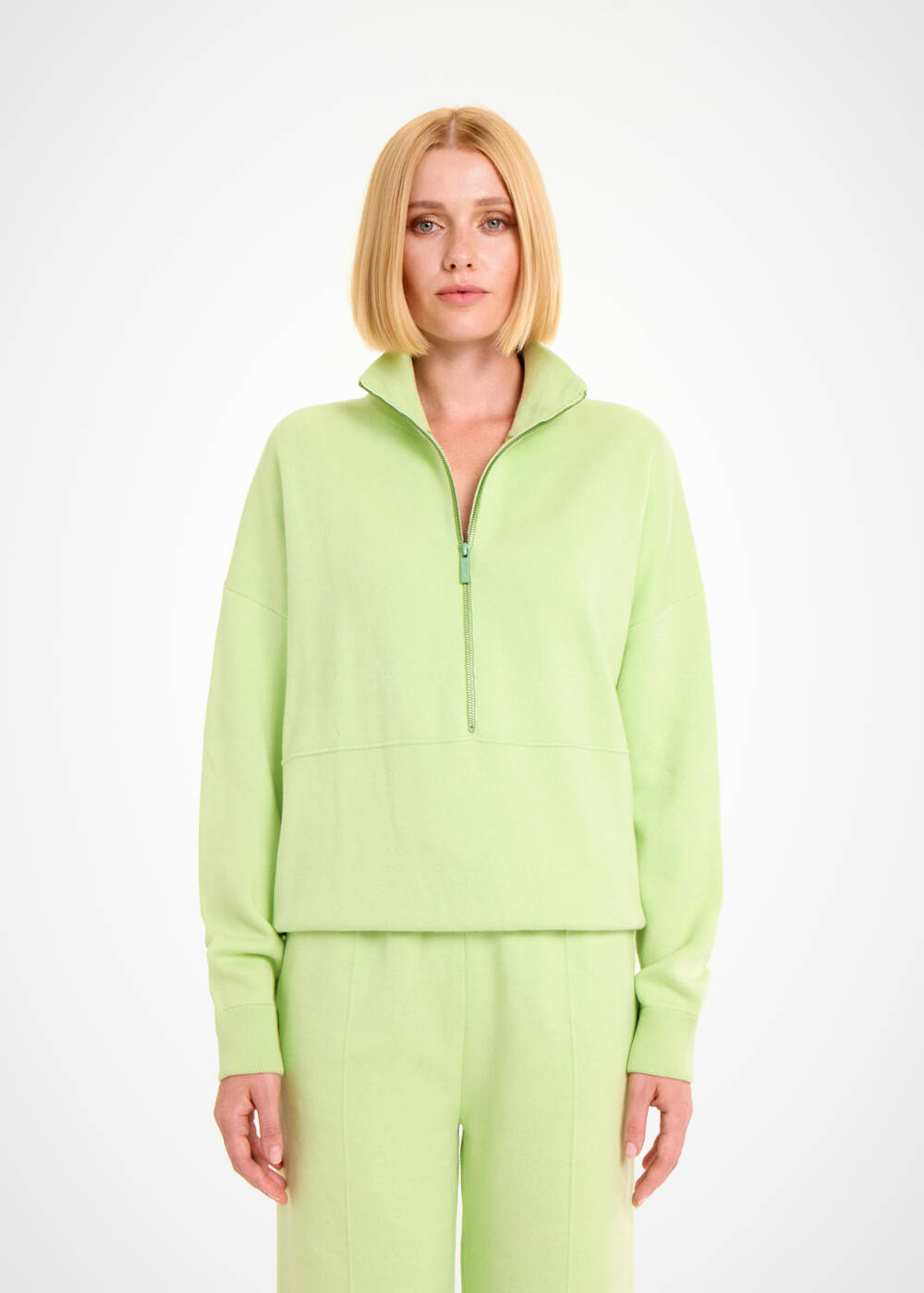 Organik Pamuk AÇIK Yeşil Loungewear Triko - 1