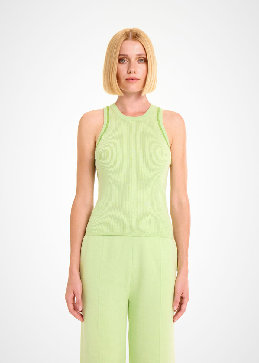 Organik Pamuk AÇIK Yeşil Loungewear Triko Üst - KNITSS