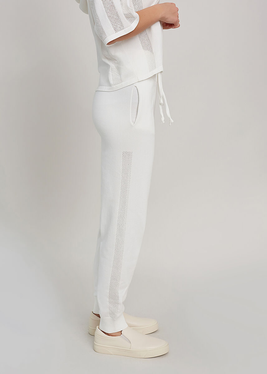 Organik Pamuk Beyaz Triko Jogging Pantolon · 3